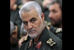 فرزندان سردار سلیمانی در مراسم چهلم رهبر شهید
