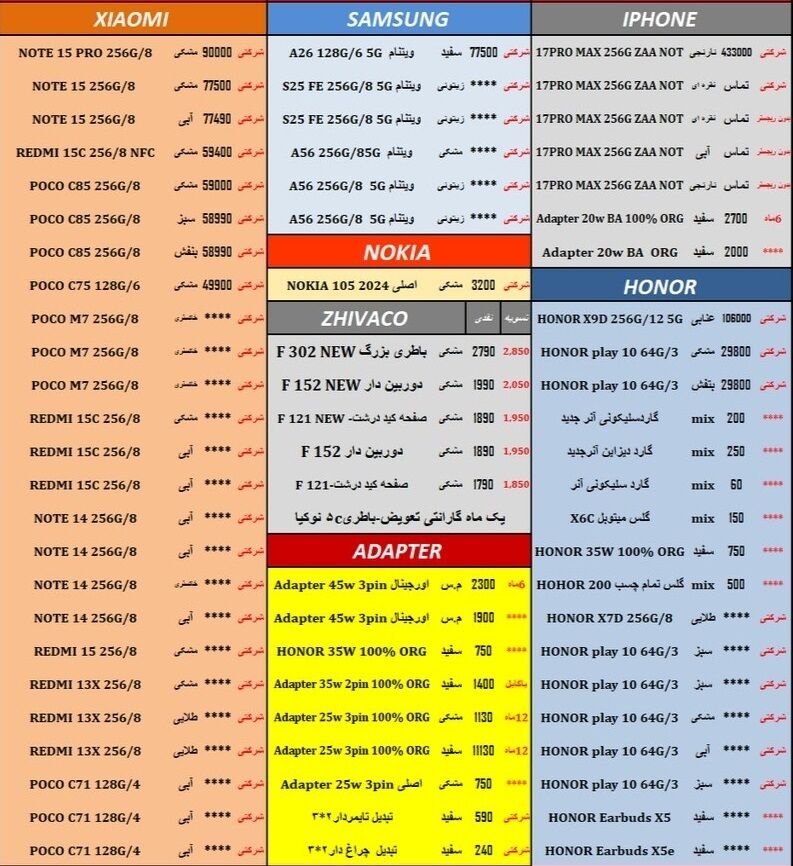 بررسی قیمت موبایل در مشهد (۱۲ شهریور ۱۴۰۵) | فشار بر بازار موبایل در آستانه بازگشایی مدارس