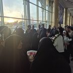 مراسم استقبال از بانوی وزنه بردار مشهدی در فرودگاه برگزار شد