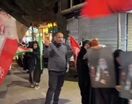 تشکیل زنجیره انسانی در تجمعات شبانه مشهد