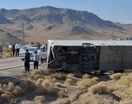 ۴۸ مصدوم در واژگونی اتوبوس بم ـ مشهد